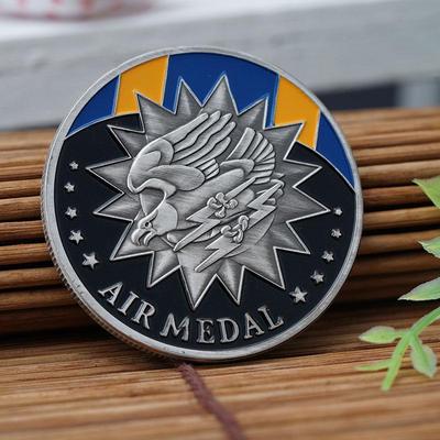 Air Force Honorary Aviation Medal, Commemorative Medal, Military Enthusiast Collectible Coins, Ornaments, Gold-plated Coins, Coins, Fingertip Gifts