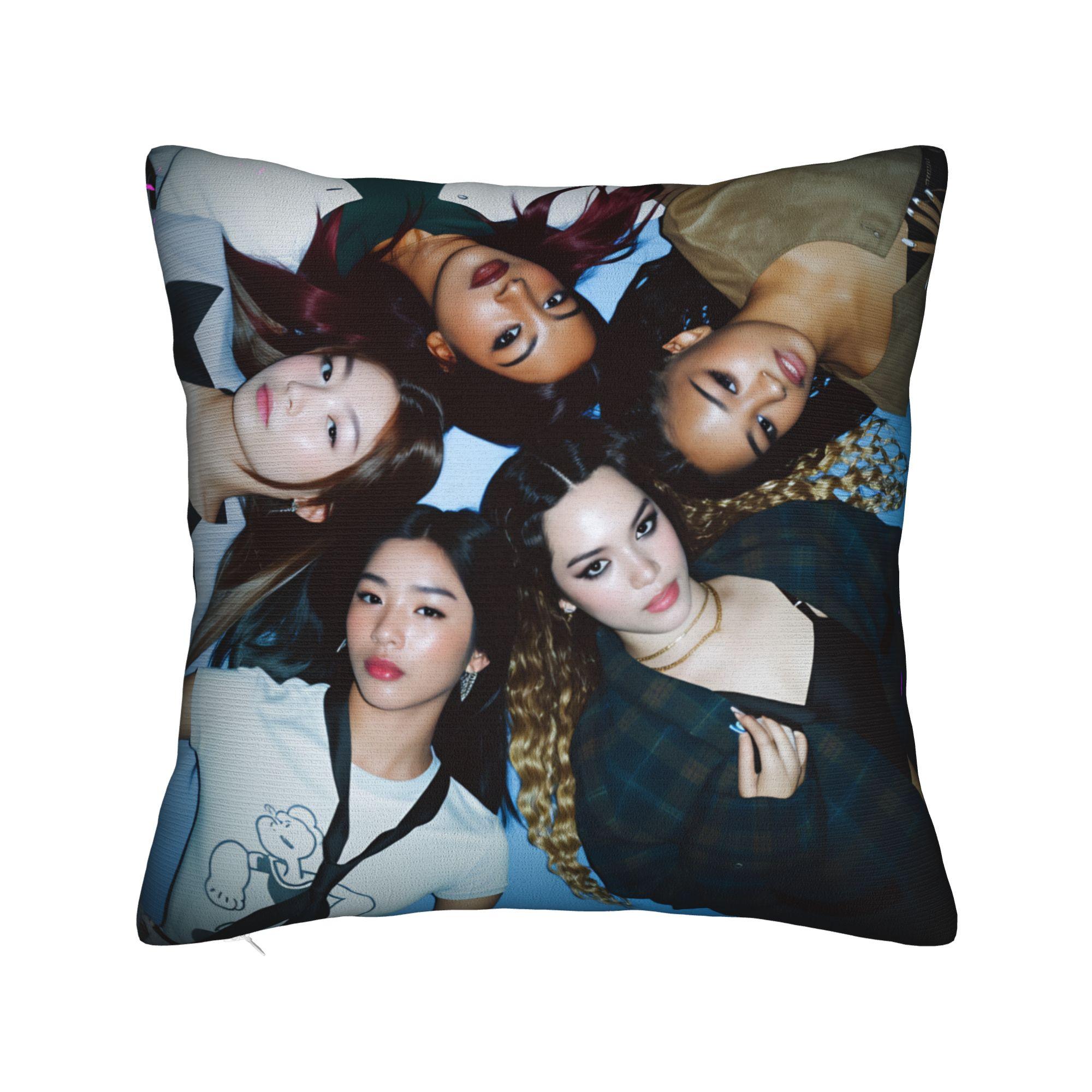 

Katseye Kpop Music Pillow Case Comfy Pillow Cover Kawaii Pillowcases For Sofa Car Home Decor 50*50cm