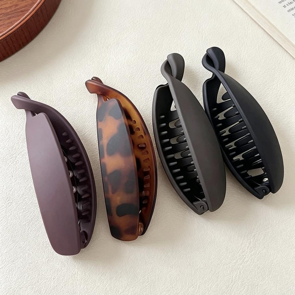 Korean Style PC Banana Hair Clip High Ponytail Holder Simple Design New Hair Accessories for Women Gift