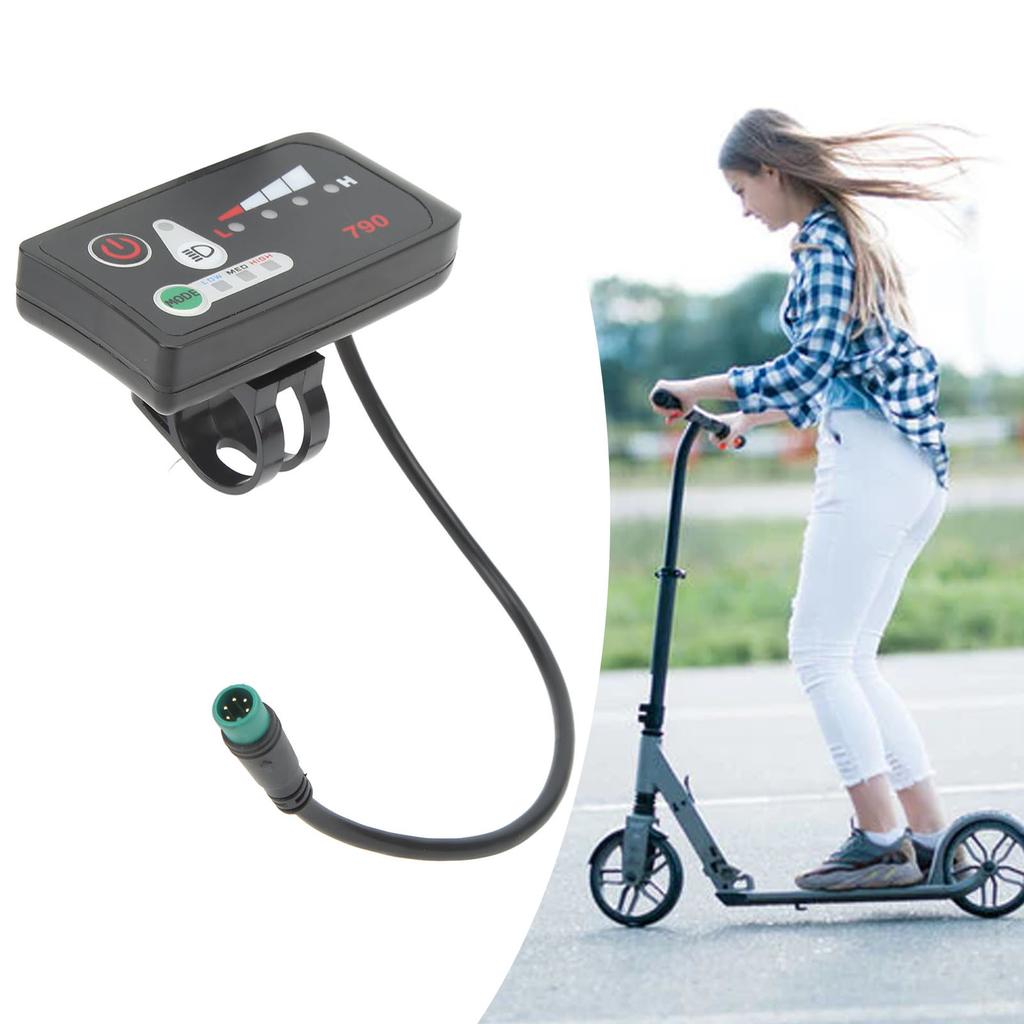 LED-Power-Display-Panel für Elektrofahrrad, Modifikations-Display-Meter mit wasserdichtem 5-Pin-Stecker für 22,2 mm Lenker, 48V