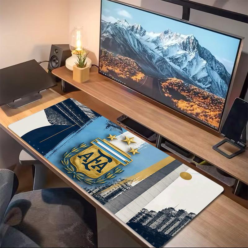 Argentina National Football Team Print  Cushion Non-slip Laptop Tablet Big Mousepad XXL Mat Mini PC Playmat With Lock Edge
