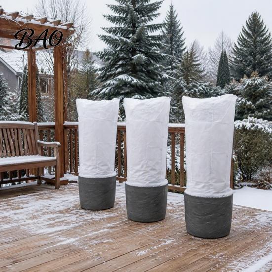 Garden Shrub Shield for Cold Winter Plant Freeze Protection Bag with Insulation Aluminum Liner And Drawstring Closure, Frost Blanket Cover Insulated