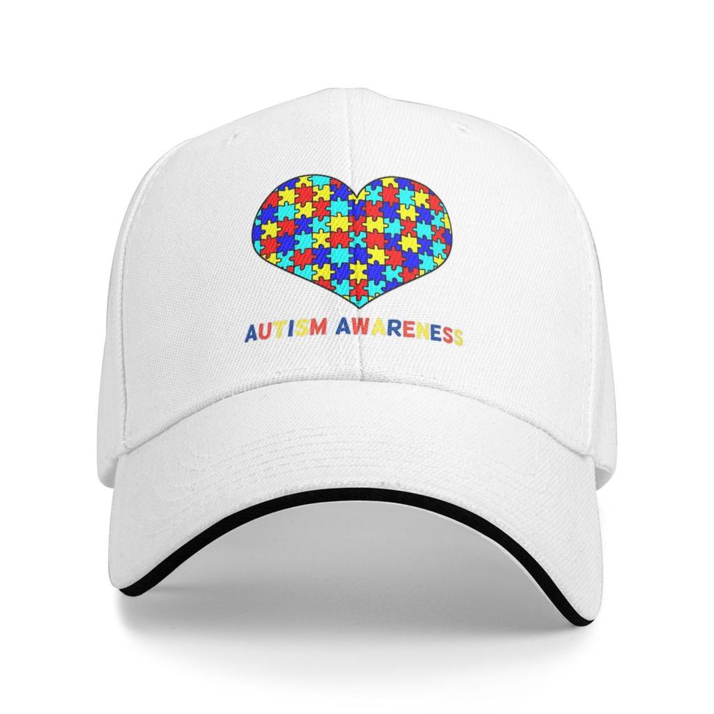 Unisex Baseball Hats Love Heart Autism Awareness Outdoor Streetwear Summer Sports Baseball Caps Hip Hop Cap Casquette Hats