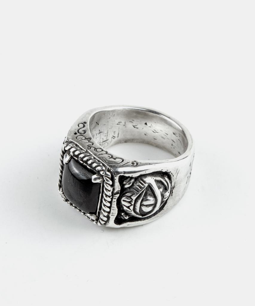 Sheen666 Crazy Cat Onyx Silver Ring (Type A)