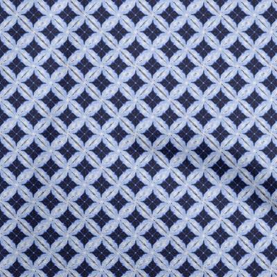 Cotton Flex Blue Fabric Asian Shibori Quilting Supplies Print Sewing Fabric by The Yard 40 Inch