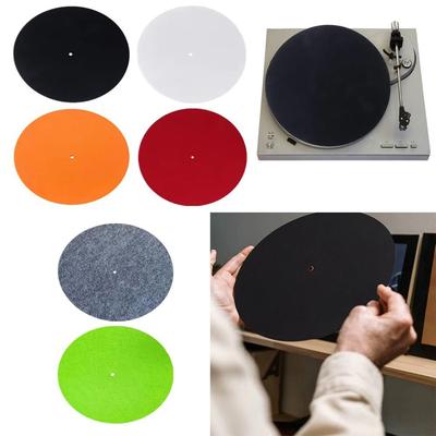 Audiophile 3mm Thick Felt Turntable Platter Mat Phonograph Vnyl Record Pad Anti-Vibration Slipmat for LP Vinyl Record Players