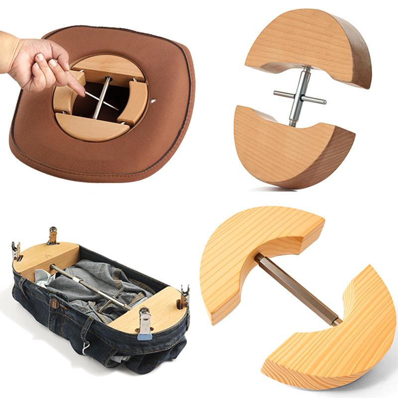 New 4 Way Adjustable Wooden Hat Stretcher AntiCollapse Cap Shape Maintainer Fedora Hat Rack For Storage Cowboy Baseball Holders