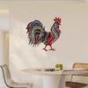 Metal Rooster Wall Hanging Decoration Art Background Pendant  Living Room