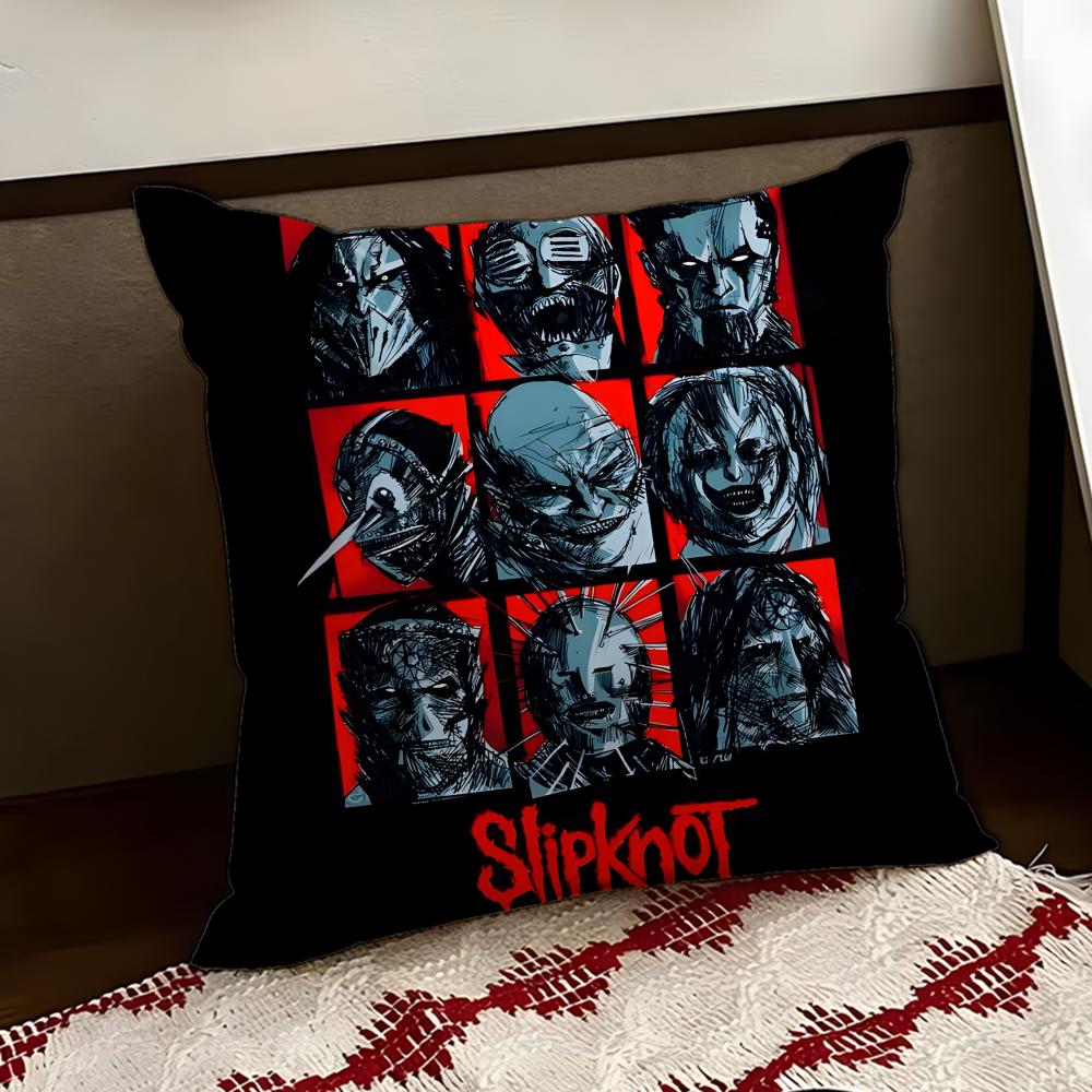 Band SSlipknot Cushion Cover Reversible Soft Durable Pillow Cover Home Car MultiScene Use for Daily Comfort