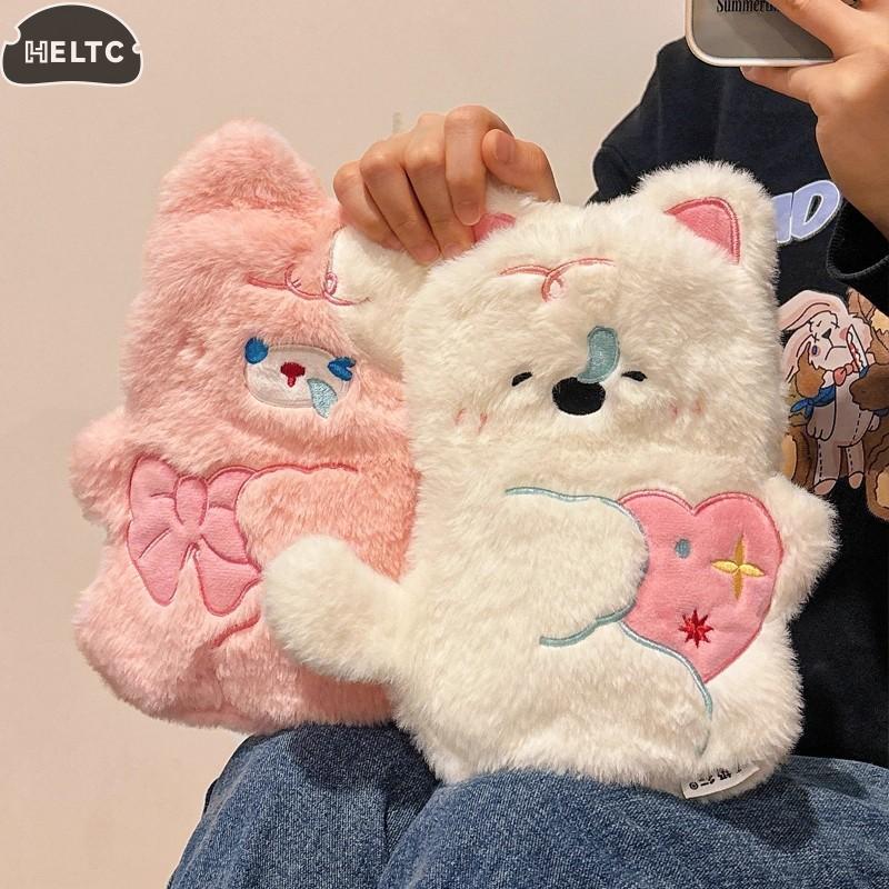 1*Rubber Fleece  The New Belly Warmer Thick Plush Hand Warmer Cute Cartoon Hot Water Bottle Warm Water Bag Multi-color Optional