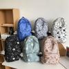 Graffiti Literary Printing Student Schoolbag Large Capacity Ins Wind Early High School Student Backpack