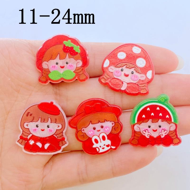 

10Pcs New Cute Mini Cartoon Acrylic Little Girl Resin Scrapbooking DIY Jewelry Craft Decoration Accessories