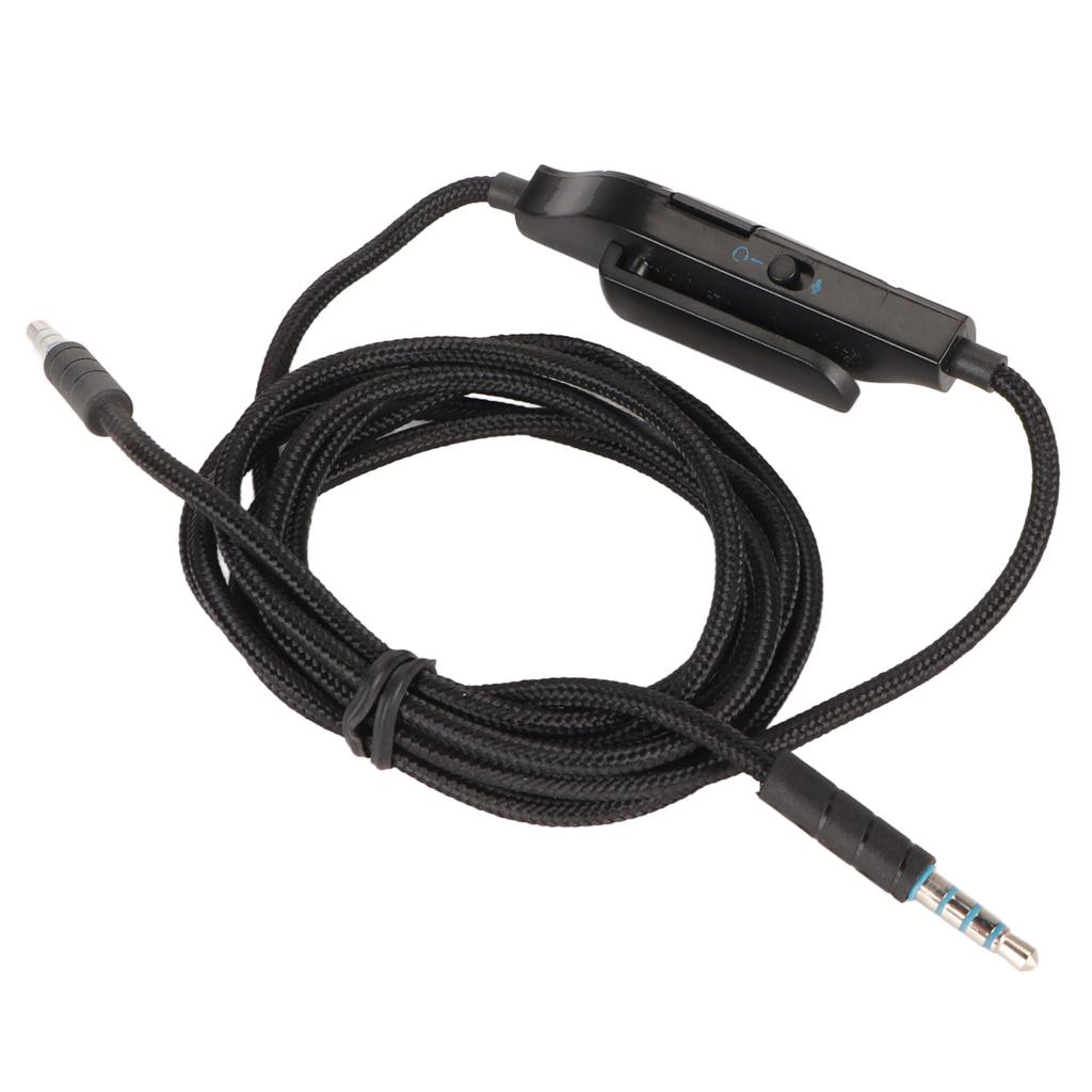 Headphone Sound Cable 3.5mm Gaming Headset Aux Cord with Inline Mic Mute Volume Control for Logitech G633 G933 G935 G635