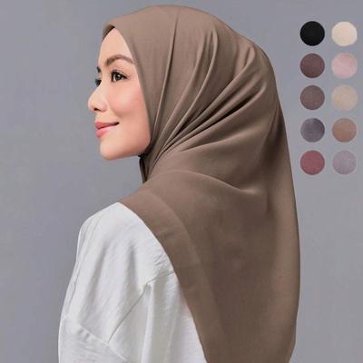 Plain Triangle Scarf Solid Modal Jersey Hijab Elasticity Muslim Shawls Scarf Shawls Soft Cotton Islam Wraps Headscarf