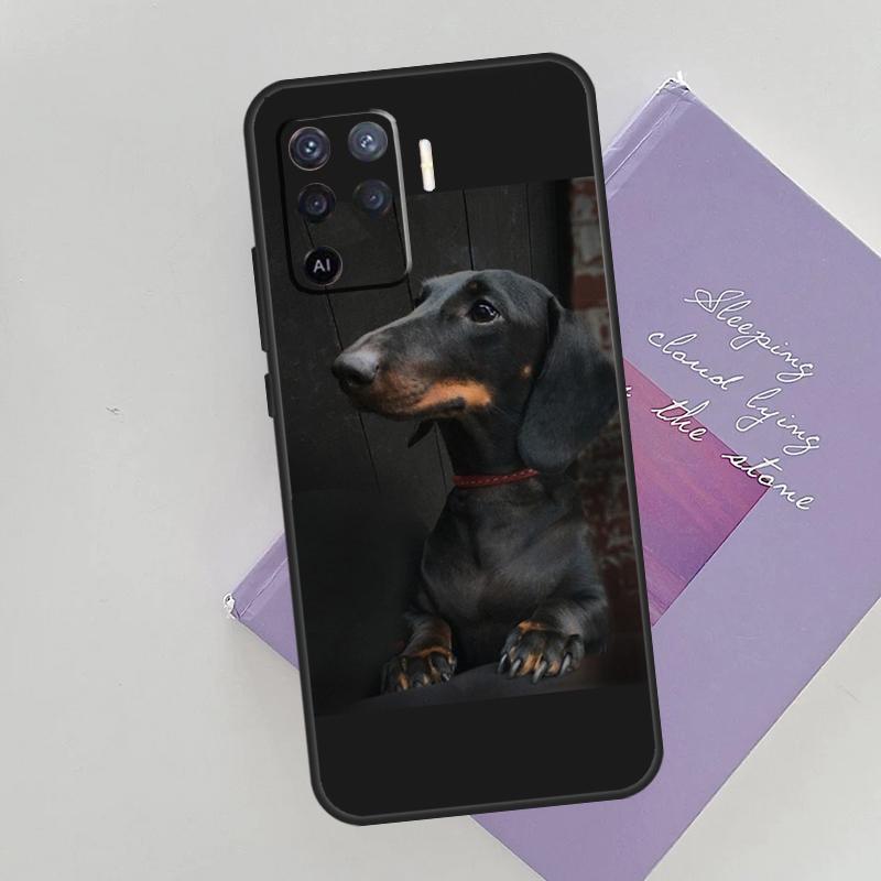 Dachshund Sausage Dog Puppy Phone Case For Oppo A74 A53 A54 A94 A15 A16 A17 A52 A72 A76 A96 A57S A58 A78 A98 Back Cover