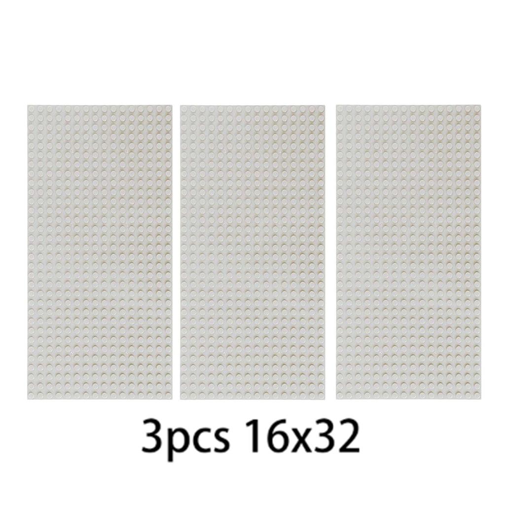 3PCS Bricks Baseplate 32x32 16x32 Dots Plastic Base Plates Compatible MOc BuildingBlock Toys 10 in Classical Multi Color 10 lN