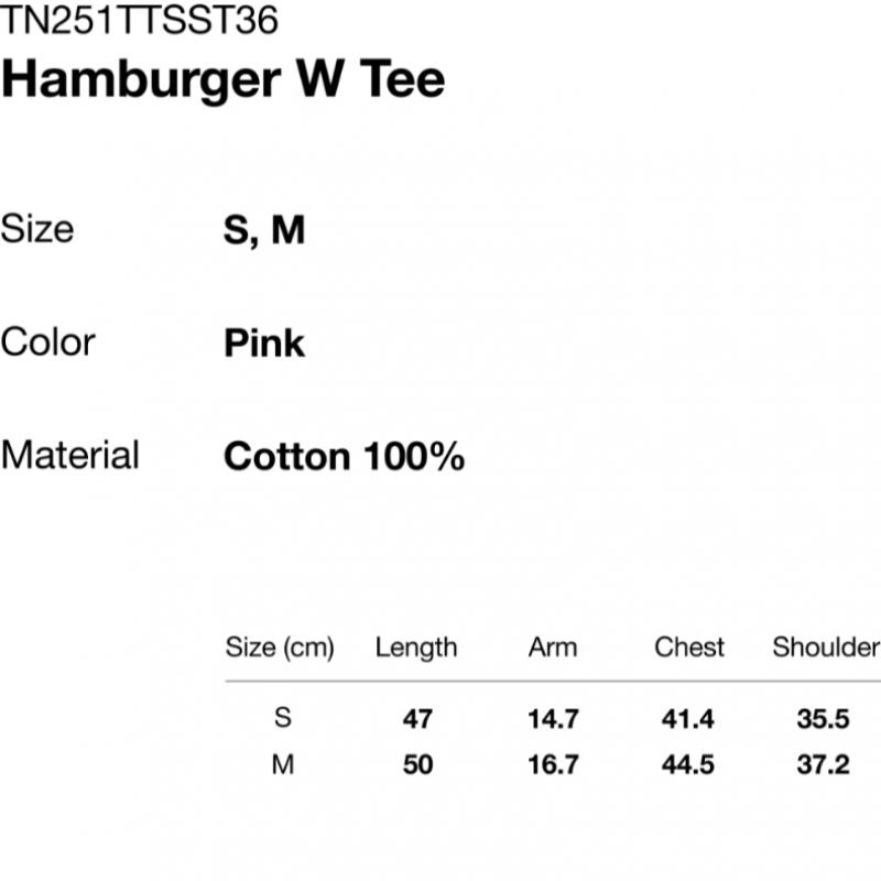 ThIs Is Never That Hamburger W Tee Pink