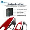 Real Soft Carbon Fiber Sticker For Seat Leon 2013 2014 2015 2016 2017 2018   LHD RHD Car Window Lift Frame Pane Interiol