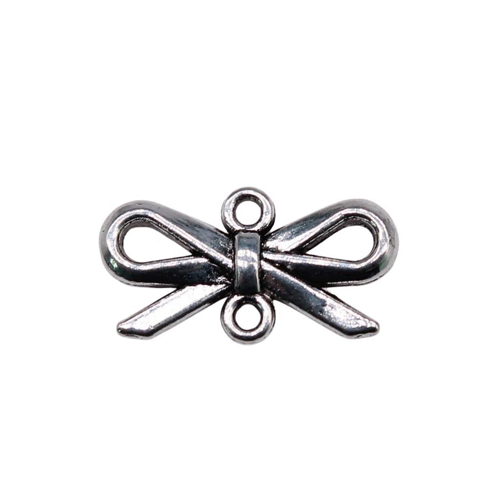 Double Hole Bow Connectors Cute Ribbon Charms For Earring And Bracelet Making
