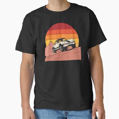 Herren Casual Hemden Kurze Ärmel Vintage Rallye-Auto Off-Road Racing Schwarze T-Shirts Übergroße T-Shirts