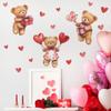 Valentine's Day Love Bear Bedroom Living Room Entrance Hall Home Background Beautification Wall Stickers
