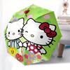 1pc Hello Kitty Spring Flowers Umbrella with Plastic Handle,Suitable for All Seasons Home Travel Outdoor UmbrellaSanlio413