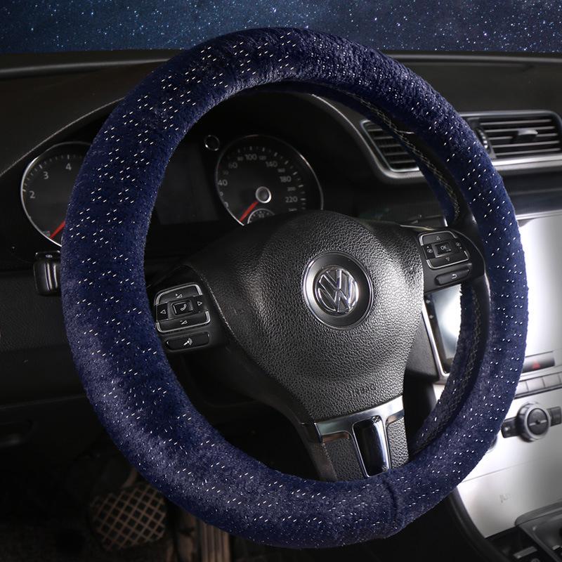 2025 Winter Plush Baby's Breath Car Steering Wheel Cover Set