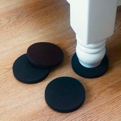 Ginoya Furniture Sliders, Pack of 8, 83mm Round Furniture Moving Pads, Reusable, Easily Move Heavy Furniture, Scratch-Resistant, and Sound-Dampening (