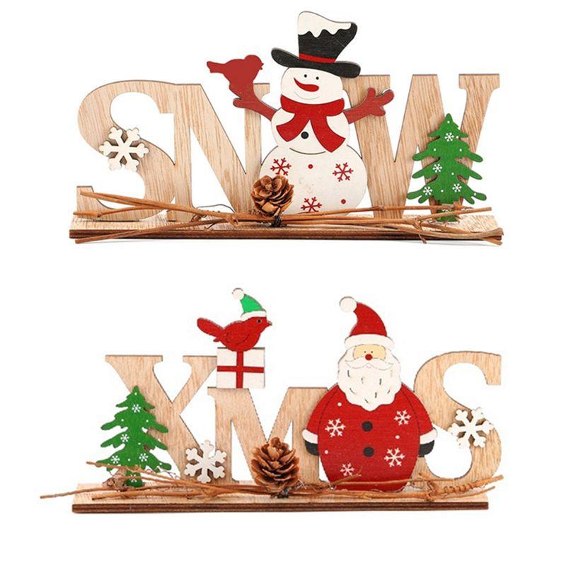 

AEE2-Christmas Ornaments Wooden Decor Family Party Christmas Atmosphere Layout Christmas Ornaments For Christmas Trees Easy Inst
