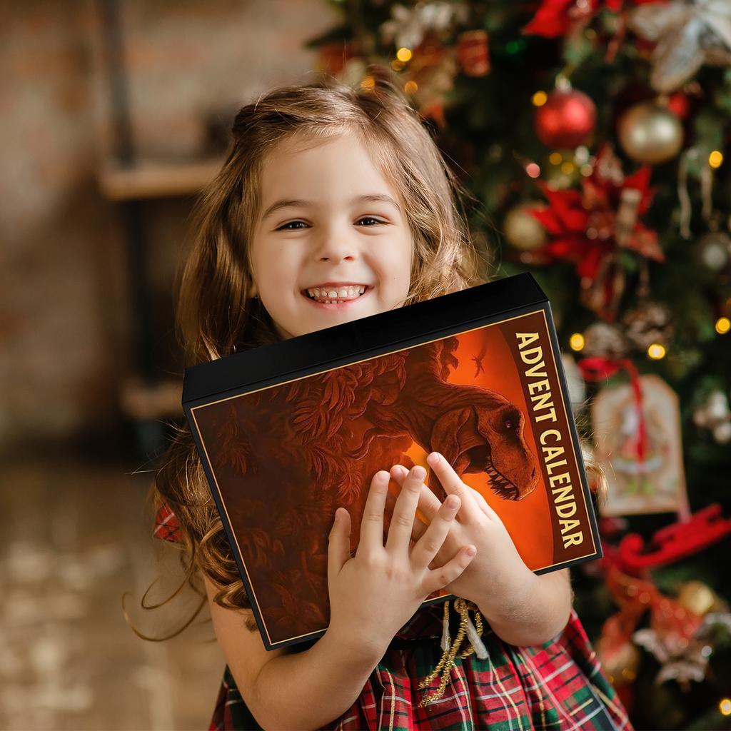 Dinosaur Park Advent Calendar 2025 with 24 Surprise Figures Christmas Advent Calendar for Halloween and Christmas