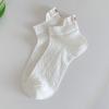 Female Summer Thin Style Bow Embroidery Pure Cotton Hollow Out Breathable White Socks