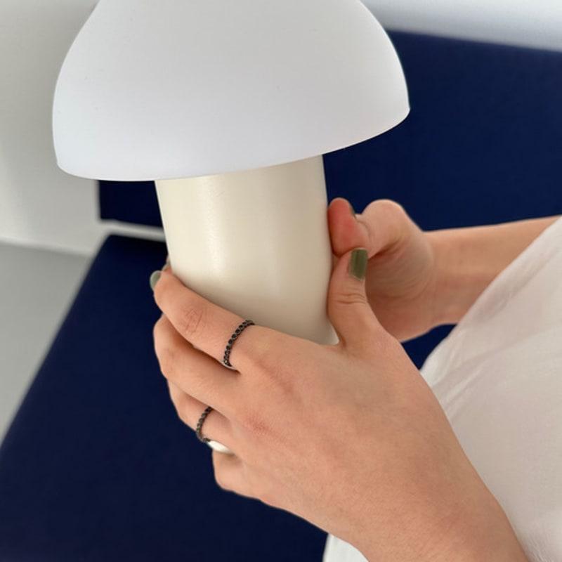 Geegee [argint925] inel tenis cubic negru