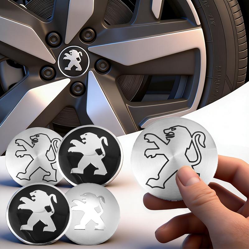 Peugeot Kovové samolepky na středové krytky kol auta Příslušenství Pro Peugeot 408 4008 308 3008 Rifter 5008 508 2008 208 301 RCZ 106