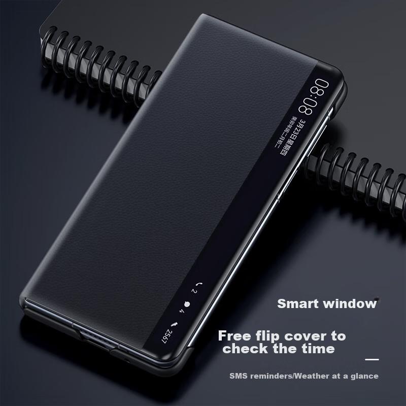 Phone Case for Huawei Mate X5, Mate X5 Shockproof, Ultra-Thin, Foldable Screen, Collector's Edition, Smart Flip Cover, Leather Top Versio