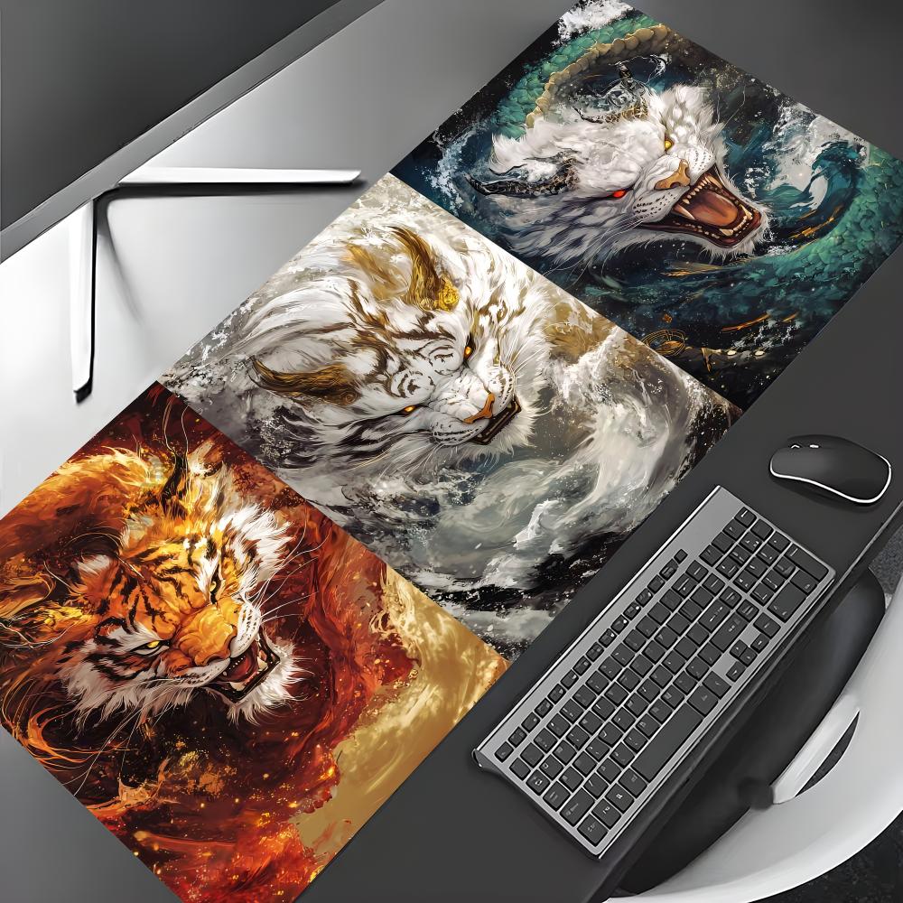 Fierce divine beast anime Mouse Pad Desk Mat Gaming mat pc accessories rubber antislip keypad expansion pad office desk mat