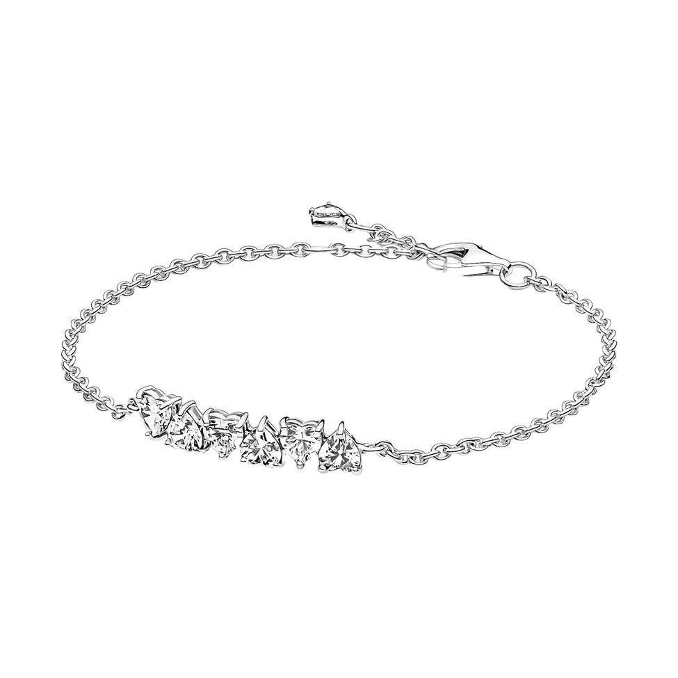 Pandora Shining Heart Connection Infinite Love 925 Silver Bracelet Women bracelet 591162C01 Box,18