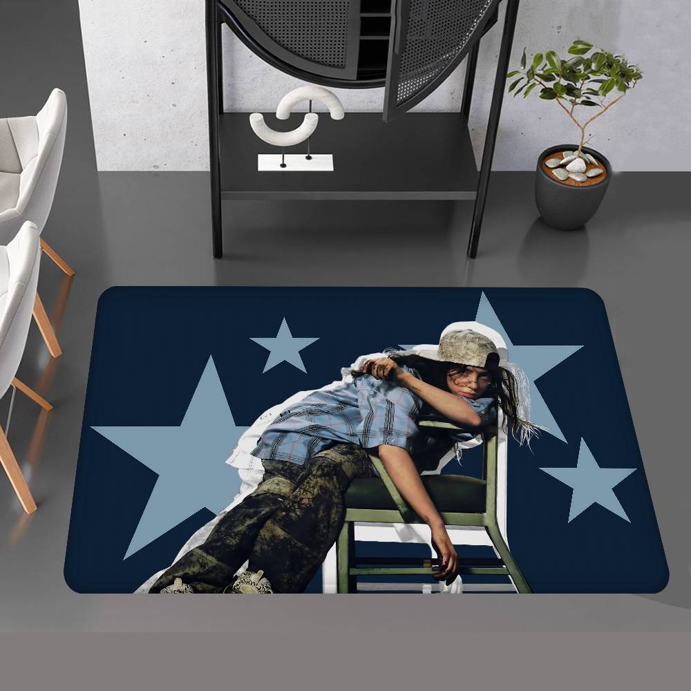 Pop Singer B-Billie Room Mats Anti-slip Absorb Water Long Strip Cushion Bedroon Mat Household Carpets