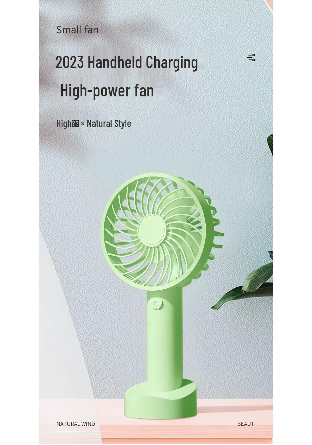 USB Rechargeable Portable Mini Handheld Fan N9 8.2*4.1*1.7 inches светло-зеленый