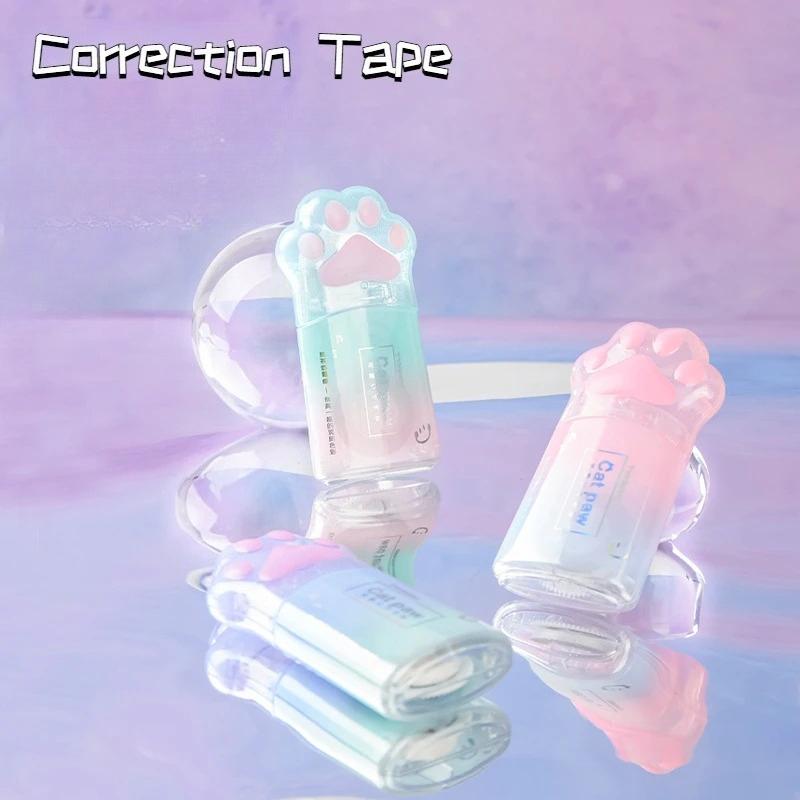 1pcs Large Capacity Correction Tape Gradient Color Cute Cat Claw Correction Tape School Office Supplies Stationery