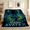 Custom Name Avatar World Flannel Blanket Throw Blanket Soft Warm Sofa Bed Decor Unique Gift
