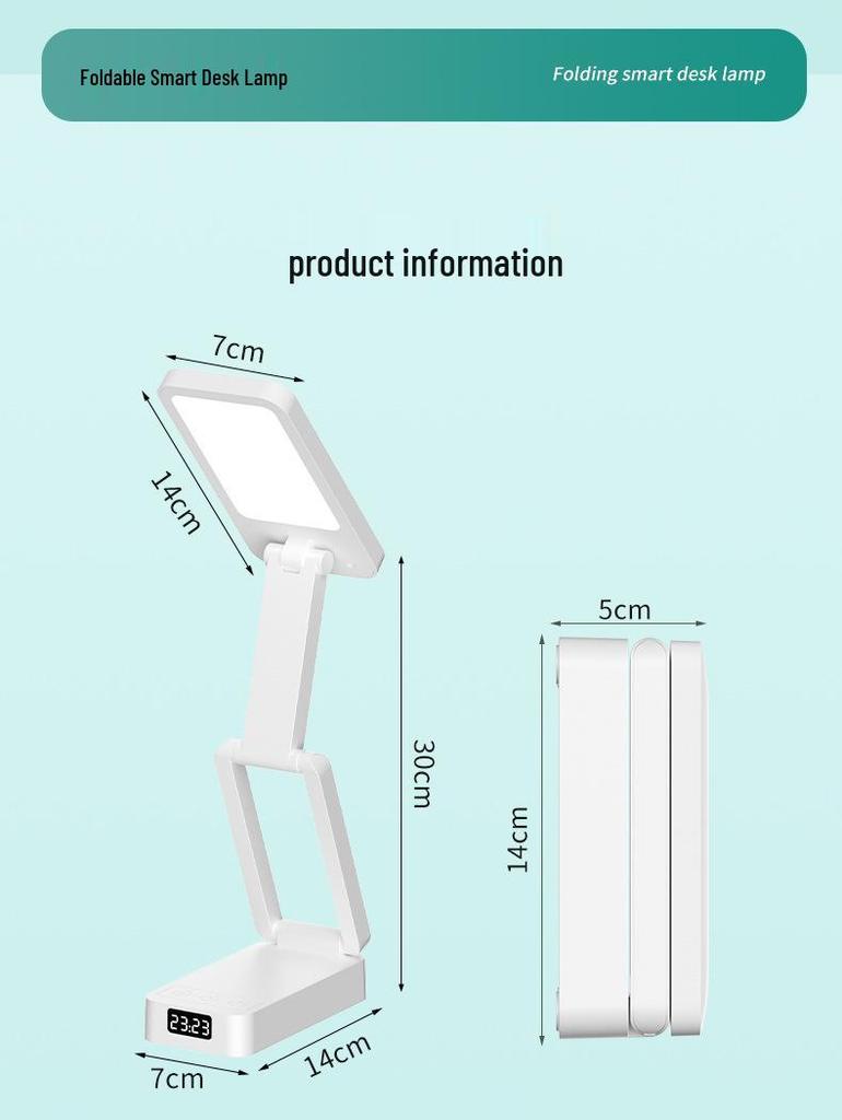 LED Eye Protection Folding Desk & Bedside Lamp with Anti-Blue Light USB Night Light for Study and Reading