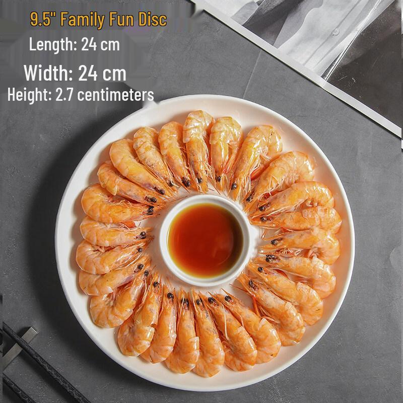 Nordic Ceramic Dumpling Plate with Vinegar Dish