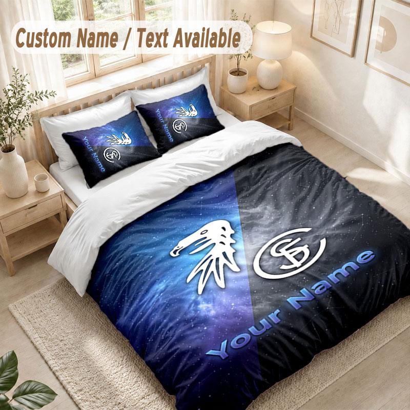 Custom Name Bedding Set 3 PiecesSC Freiburg FC Print Duvet Cover + 2 Pillowcases Soft Bed Decor