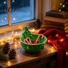 Tabletop Candy Dish Christmas Tree Bowl, 3D Printed Holiday Treat Storage Container, Small Trinket Organizer Decorative Snack Serving Bowl for