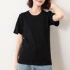 T-shirt da donna estiva in cotone traspirante T-shirt a maniche corte da coppia con collo rotondo allentato