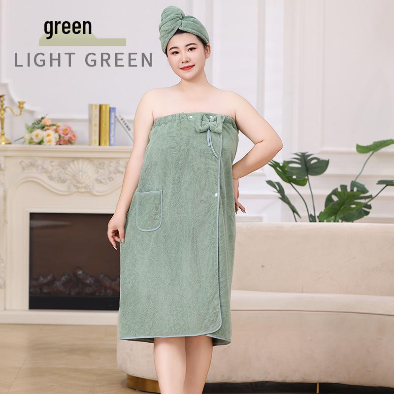 Plus Size Strapless Bath Wrap Towel for Women - Thick, Wearable Bathrobe for Spa & Salon
