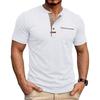 Men S Casual Short Sleeve Henley Neck T Shirt
