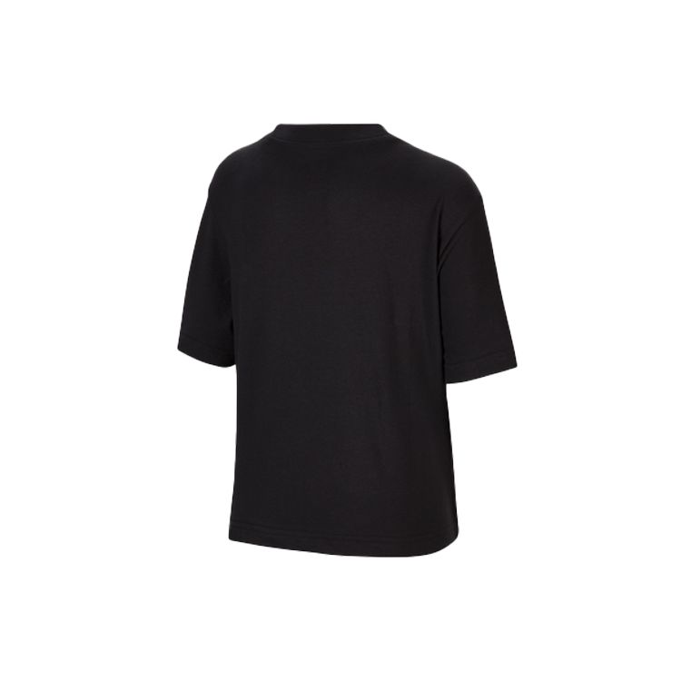 Nike Dri-Fit Letter Logo Print Loose Round Neck Short Sleeve T-Shirt Kids Tops Black FD0941-010