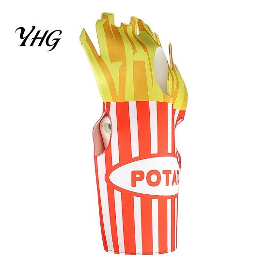Adults Hot Dog Costume Fast Food Costume, Unisex Hamburger French Fries Realistic Sausage Cosplay Dress Up Outfit for Halloween Holiday Party
