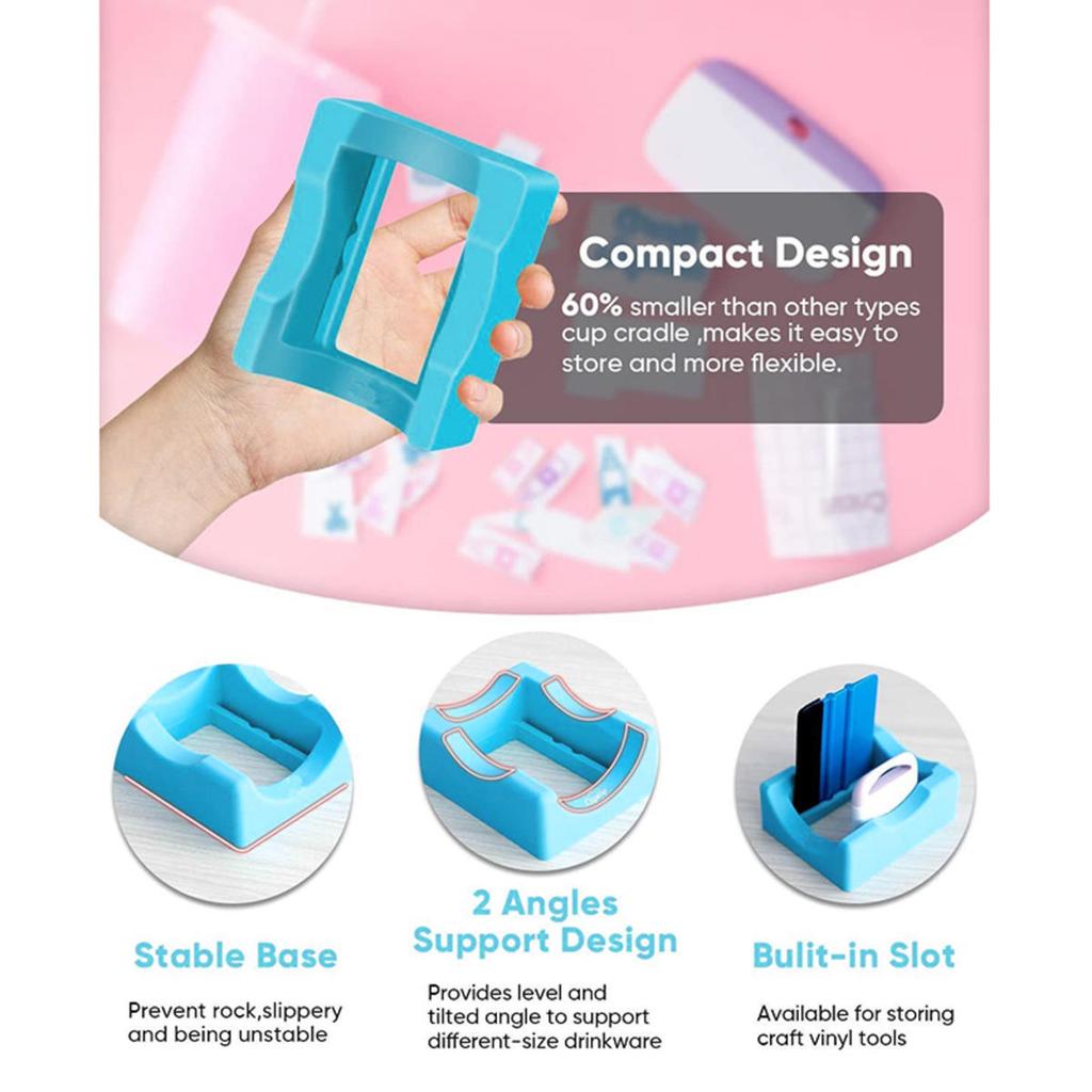 Glass Cup Slot Waterproof Tumbler Holder Anti Slip Lightweight Two Angle Support Tumbler Cradle Rack Household Accessories